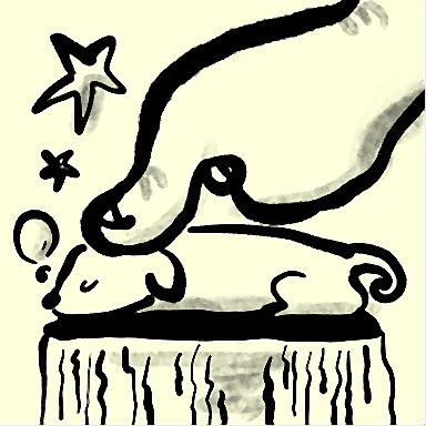 手绘小狗插画